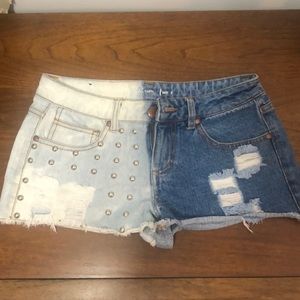 Two tone denim shirts